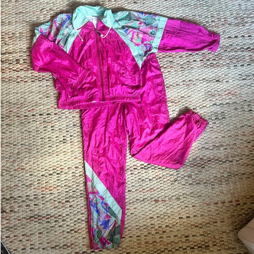 Womens Vintage Sergio Tacchini 2-piece nylon tracksuit